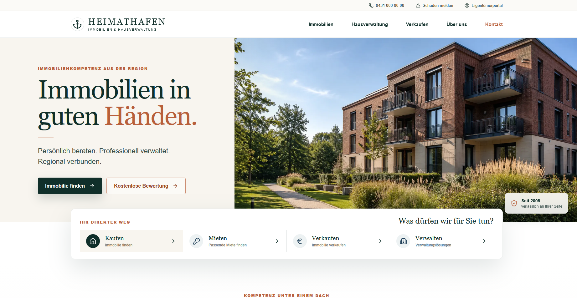 Vorschau der Heimathafen Immobilien-Demo